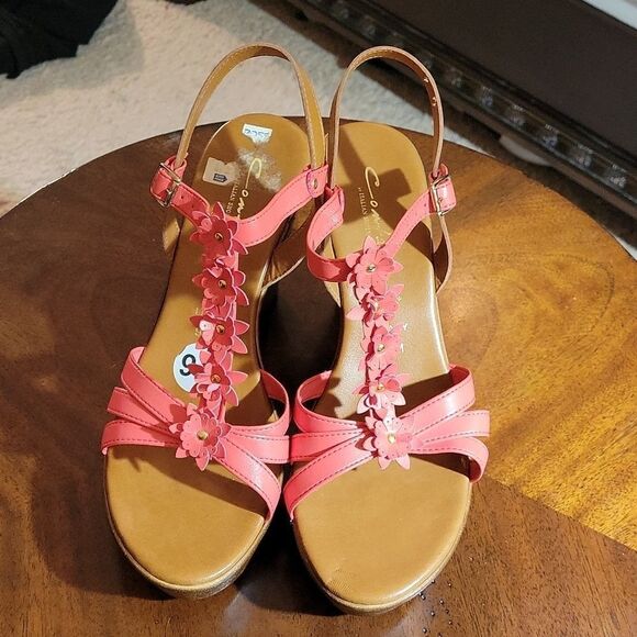 ZOLIA CONTASA ITALIAN SHOEMAKERS WEDGE STYLE OPEN TOE ANKLE STRAP WOMEN SANDAL - Picture 3 of 14